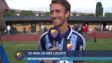 Philip Hellquist efter matchen mot Mjällby