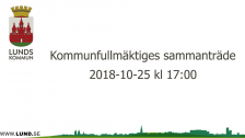 Kommunfullmäktiges sammanträde 2018-10-25