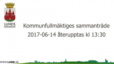 Kommunfullmäktiges sammanträde 2017-06-14 eftermiddag