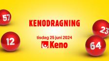 Keno tisdag 25 juni