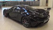 Black and clearcarbon McLaren P1 at Autoropa, Sweden in Ultra HD 4k