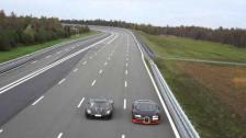 [50p] Uncut: Bugatti Veyron Vitesse vs Koenigsegg Agera R Highspeed Oval 50-350+ km/h Exterior