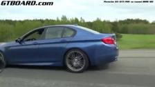 Tuned BMW M5 vs Porsche 911 GT3 PDK (991) from the Porrsche 2nd angle