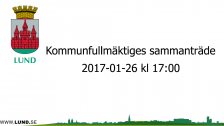 Kommunfullmäktiges sammanträde 2017-01-26