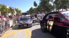 Xzibit at Gumball 3000 Start grid in Miami with a junior future copilot