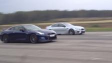 Flyby BMW M6 Gran Coupe vs Nissan GT-R 550 HP (both stock)