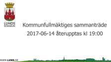 Kommunfullmäktiges sammanträde 2017-06-14 kväll