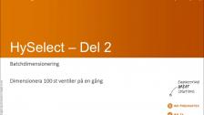 Hyselect - del 2 - Batchdimensionering