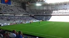 Första entren med Bergströms måltröja från Stadion