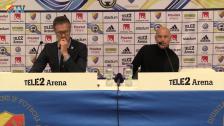 Presskonferensen efter derbyt