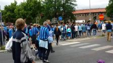 Dif sista stadion matchen uppmarschen mot stadion 2013 06 30